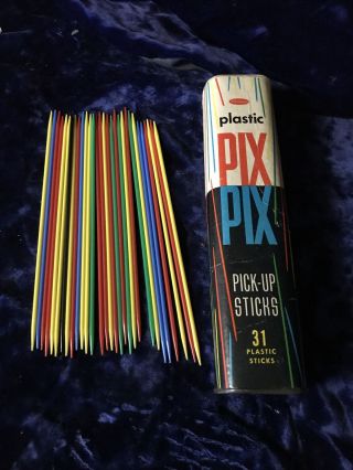 Vintage Whitman Plastic Pix Pix Pick Up Sticks Game 30 Sticks