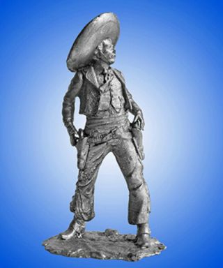 Mexico Shooter Ready To Fire 17 - 19th Century 1/32 Scale Unpainted Tin Figure