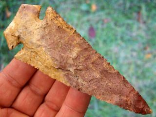 Fine Colorful 4 5/8 inch Missouri Dovetail Point with Arrowheads Artifacts 2