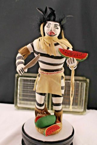 Native American Navajo Made Clown Kachina Dancer Doll Dancer 12 " Tall