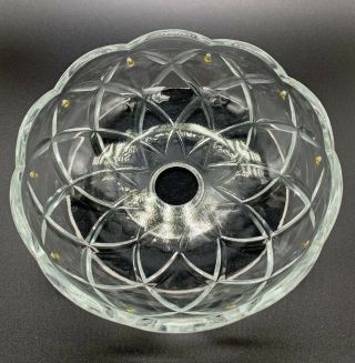 Set Of Three Vintage Matching Glass Chandelier Bobeche - 6 " - 10 Pin