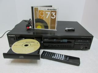 Vintage Sony Cdp - 291 Cd Player,  Remote,  Cables,  Same As 391