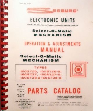 Seeburg Ops & Adustments For Select - O - Matic Mechanism - An Arm /vg Publication
