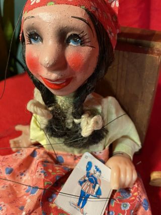Vintage Marionette String Puppet Mexico Paper Mache Set; Banditos,  Fortune Telle