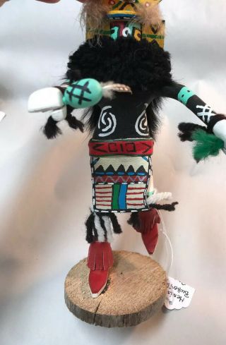 Hopi Kachina Doll - Butterfly Kachina Signed by Artist 10”Tall - Very detailed 3