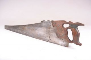 Old Henry Disston Hand Saw 26 " Thumbhole Vintage 5 1/8?