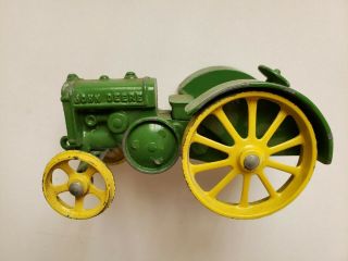 Vintage Cast Iron John Deere Toy Tractor Model D,  Bonus