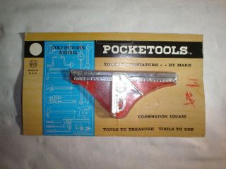 Marx Pocketools Combination Square Pocket Tools Vintage Miniature Toy Tool
