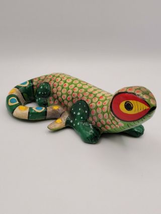 Sermel Tonala Lizard Paper Mache Mexico Signed Ser - Mel