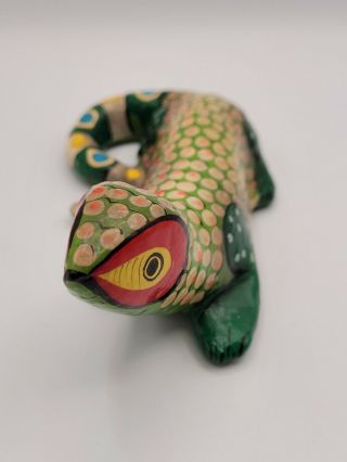 Sermel Tonala Lizard Paper Mache Mexico Signed Ser - Mel 3