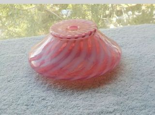 Fenton Cranberry Opalescent Swirl Glass Lamp Base Part