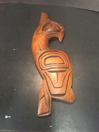 Wood Carving Spirit Eagle First Nations Art Cedar Carving West Coast Bw 2014