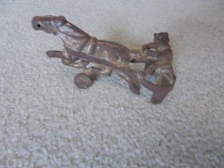 Vintage Cast Iron Sulky With Horse And Driver Arcade Hubley Kenton