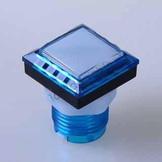 10x 34 34mm Wave Edge Square Led Illuminated Push Buttons Switch Arcade Games