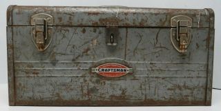 Vintage 40s - 50s Craftsman Metal Toolbox 18 " X 9x 8 Patina