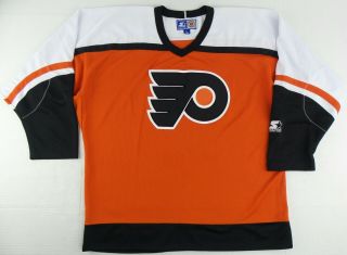 Vintage Starter NHL Philadelphia Flyers Bobby Clark Hockey Jersey Size Mens L 3