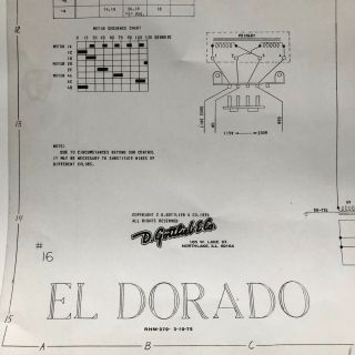 Gottlieb El Dorado Pinball Machine Schematic