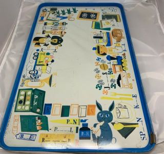 Vintage Pressman Toy Corp Ny Usa No 2285 Metal Childs Lap Tray Play Table