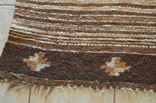 Vintage Wool Southwest Rug Art Decor Mexico Tribal Native Boho Heavy Woven 2