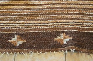 Vintage Wool Southwest Rug Art Decor Mexico Tribal Native Boho Heavy Woven 3