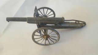 Vintage Depose France Metal Howitzer Military Artillery Gun Cannon Toy Soldier