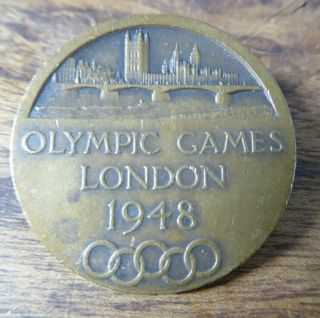 Vintage Bronze Olympic Games London 1948 Olympic Participation Medal (pm)
