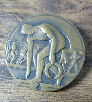 Vintage bronze OLYMPIC GAMES LONDON 1948 OLYMPIC PARTICIPATION medal (PM) 2