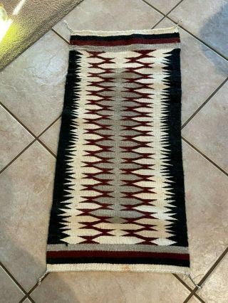 Vintage Navajo Wool Hand Woven Saddle Blanket,  Rug Native American 38 