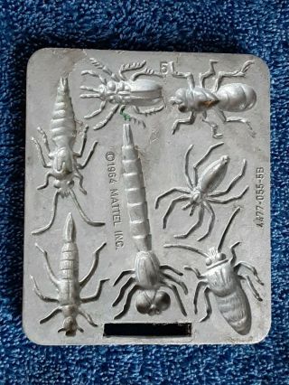 Vtg 1964 Mattel Creepy Crawler Metal Mold 7 Bugs Spiders B Series 4427 - 055 - 5b