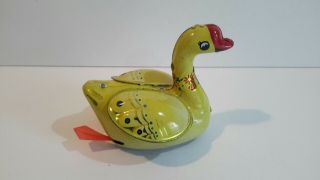 China Ms - 098 Gosling Goose Tin Wind - Up Toy Animal Figure 1970s