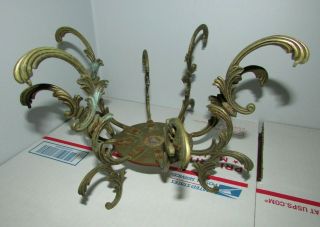 Vintage Spanish Crystal Chandelier Part Set Of 8 Decorative Arms & Hub Disc