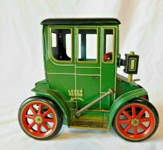 Vintage Modern Toys Japan - Lever Action Old Green Car Jalopy Model T Type