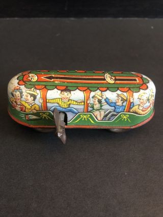 Vintage Tin Litho Wind Up Car Made In Western Germany 1950’s