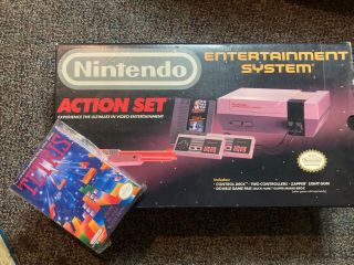 Vintage Nintendo Entertainment System,  Action Set Box Only Plus Read