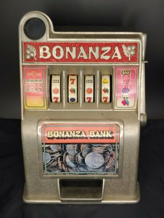 Vintage Nevada Cast Metal Bonanza Bank Slot Machine Restoration