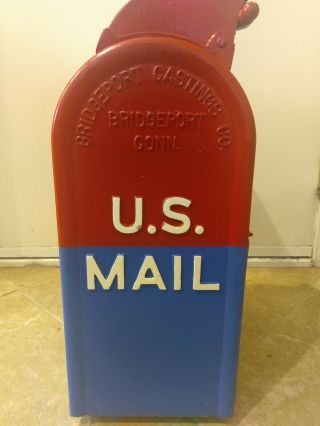 RARE,  Antique Cast Iron U.  S.  Post Office Public Mailbox,  1948 Vintage USPS 4