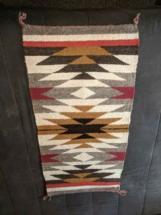 Vintage Navajo Indian Traditional Designs Woven Rug Bold Colors 2