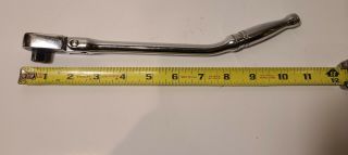 Snapon™ F732 3/8 " Drive 11 " Bent Handle Ratchet Made In Usa Vintage Pre - Owned