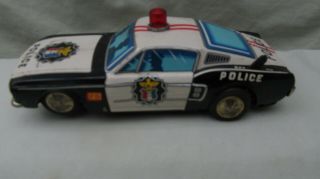 Vintage Highway Patrol Police Car / Tin - Battery Operated / Not / Japan