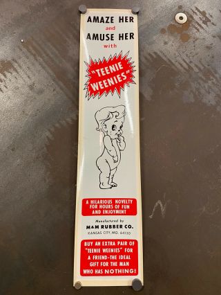 Tinnie Weenies Condom Machine Water Slide Decal Novelty Pin Up Art