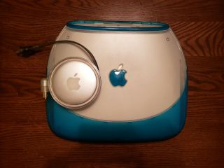 Apple Ibook G3 Clamshell Powerpc Blue Vintage