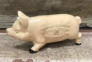 Cast Iron Norco Foundry,  Pottstown,  Pa,  Vintage - Style Pink Pig Coin Bank