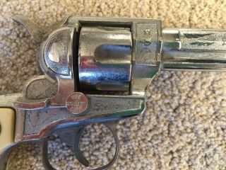 Vintage NICHOLS STALLION 38 Diecast Six - Shooter Toy Cap Gun 3
