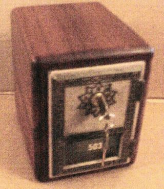Vintage Brass Post Office Box Door With Key Lock On Handcrafted Walnut Mail Box