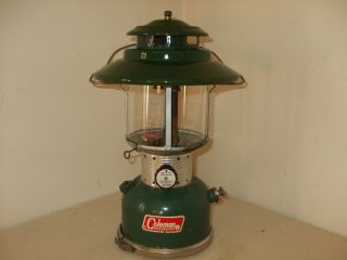 Vintage Green Coleman Lantern Model 228 F 1970 With Accessory Safe