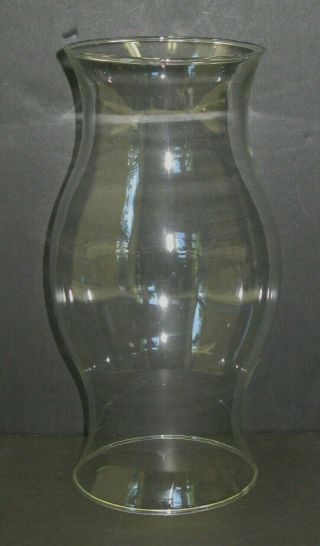 Vintage Clear Glass Hurricane Lamp Candle Chimney Globe Shade 8 5/8 " Tall