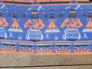 Beacon Style Camp Blanket with Indians and bison on it 2