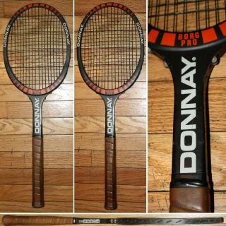Vintage Donnay " Borg Pro " 4 1/2 " Grip Wood Tennis Racquet Racket - Bjorn - Belgium