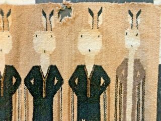 Navajo Vintage Yei be Chei Pictorial Rug - Hand Woven Wool - c1940s NR 3