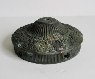 Vintage Cast Metal Lamp Cluster Canopy Cap Base Steampunk Shabby Chic Industrial